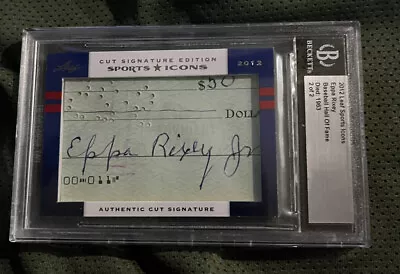 Eppa Rixey Jr 2012 Leaf Sports Icons Insert Card SIGNED Cut Auto Sp 2/2 RARE BGS • $599.98