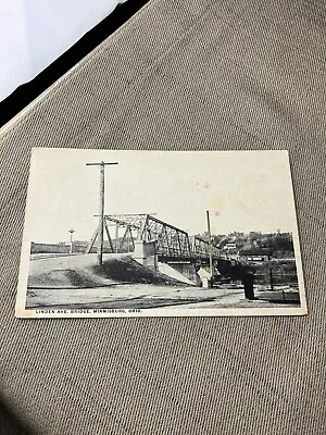 Miamisburg Ohio 1920’s Linden Ave.  Bridge Antique Postcard • $7.99