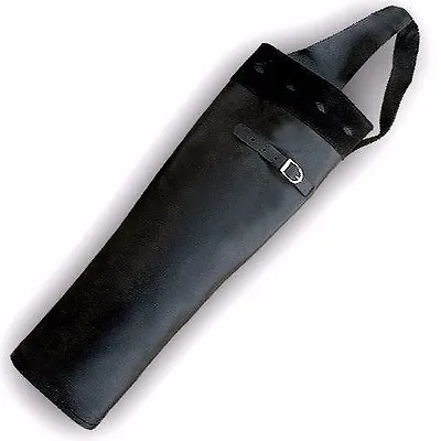 Traditional Archery Leather Back Vintage Style Arrow Quiver Aq146black • $44.99