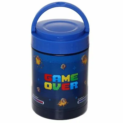 £17.95 • Buy Game Over Stainless Steel Hot Cold Thermal Insulated Lunch Snack Pot            