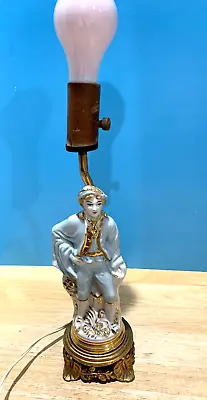Antique European Figural Lamp Of A Dapper Man 18  • $65