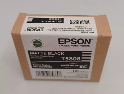 Genuine Epson T5808 K3 Ink Matte Black 80ml For Pro 3800 3880  • $38.45