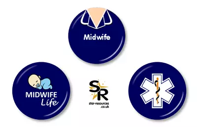 Mini Badge Set For Midwife Student Gift • £8.99