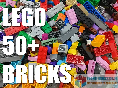 ⭐️️50+ Brand New Lego Bricks + Mixed Colours + Mixed Sizes + Hours Of Fun!⭐️ • £7.99
