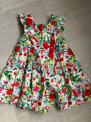 Mayoral Girls Summer Floral Dress Age 18m Red • $6.22