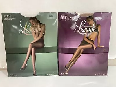 NEW Levante Classic Gloss Shine Regular Brief & Sheer To Waist Gloss Sz M RRP$32 • $14.99