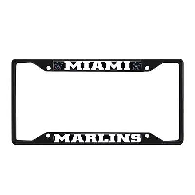 Fanmats MLB Miami Marlins Black Metal License Plate Frame  • $15.28