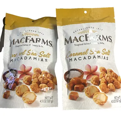 2 Pack  MacFarms MACADAMIA NUTS ~4.5 Oz Bag Carmel Sea Salt From Hawaii Snacks • $20