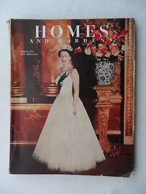 1956 HOMES And GARDENS Magazine March. • £20