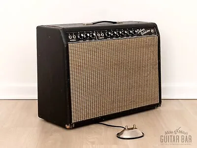 1965 Fender Deluxe Reverb  Black Panel Vintage Tube Amp AB763 Circuit W/ Oxford • $5499.99