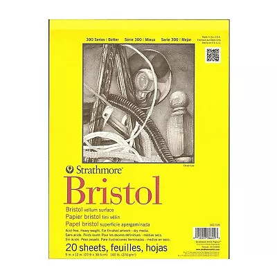 Strathmore 300 Series Bristol Vellum 9 In. X 12 In. [Pack Of 2] (2PK-342-109-1) • $33.36