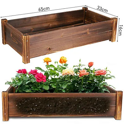 XXL Rustic Garden Planter Raised Bed Flower Vegetable Grow Trough Container Box • $33.99