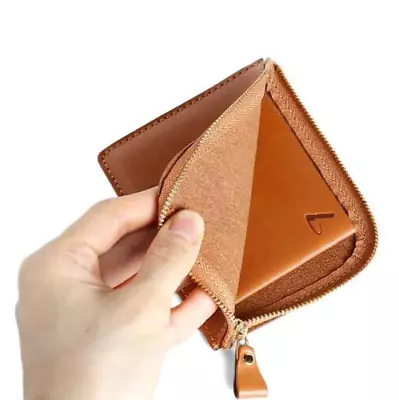 Tsuchiya Kaban  Steerhead Nume Leather  L-Shaped Zippered Oak Wallet • $63.50