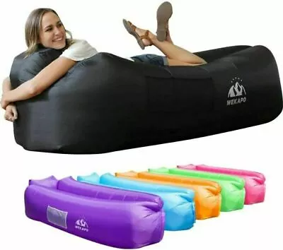 Inflatable Lounger Air Sofa Hammock-PortableWater Proof& Black Wekapo • $42.07