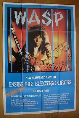 WASP W.A.SP. Original UK Promo Poster '86 60 X40  • $100