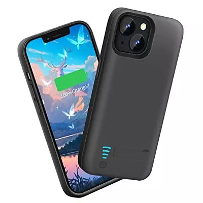 Battery Case For IPhone 14 Plus 6000mAh Extended Battery (6.7 Inch) Black • £34.32