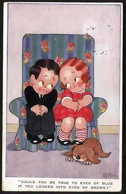 £4.95 • Buy  COULD YOU BE TRUE TO EYES OF BLUE?  Vintage Art Postcard By Chloe Preston