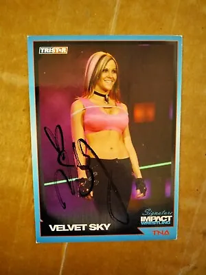 Velvet Sky Autographed Trading Card WWE WCW NWA AEW ECW • $8.99