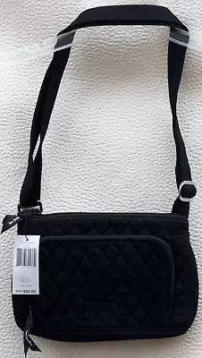 Vera Bradley Microfiber RFID Little Hipster In Classic Black.  NWT • $50.99