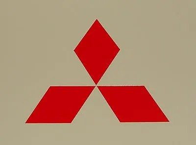 Mitsubishi Emblem Logo Decal Sticker RED 2  • $2