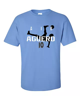 Sergio Aguero Manchester City  Air Aguero  Jersey T-shirt  S-5XL • $14.93