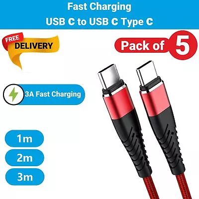 USB-C To USB-C Fast Charging Cable For Samsung Galaxy S10 S20 S21 S22 S23 • £5.99