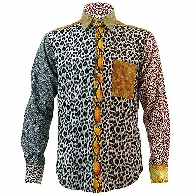 Mens Shirt Loud Originals REGULAR FIT Random Animal Print Leopard Snake • £49.90