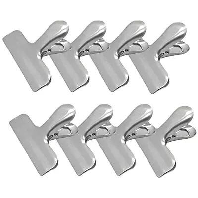 8 Pack Metal Chip Clips 3 Inch Wide Stainless Steel Heavy Duty Food Bag Clip... • $10.72