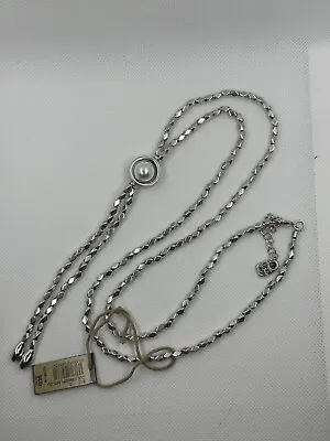 UNO De 50 Make A Wish Pearl Long Silver Plated  Chain Necklace • $70