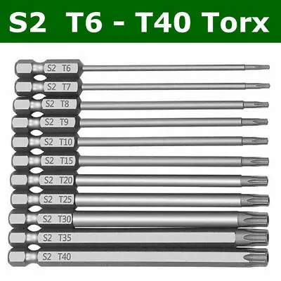 11Pcs Long Reach Star Hex Security Bit Set Tamper Proof Screwdriver Bit Hole UK • £4.99