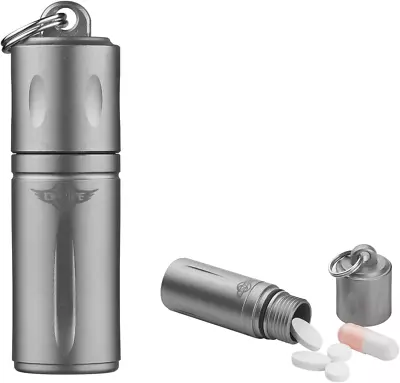 Otacle H1 Mini Keychain Pill Holder Titanium Pill Container Waterproof Pill Cas • $19.99