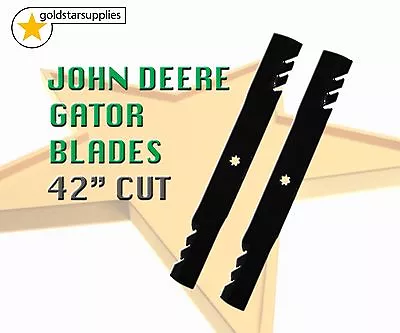 $92.66 • Buy 2 X RIDE-ON MOWER BLADES FOR SELECTED JOHN DEERE 42  DECKS - HEAVY DUTY
