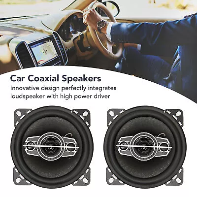 2 Pcs Car Coaxial Speakers 300W Full Range Bass 4 Ohm 4 Inch Stereo Car Soun BGI • $75.35