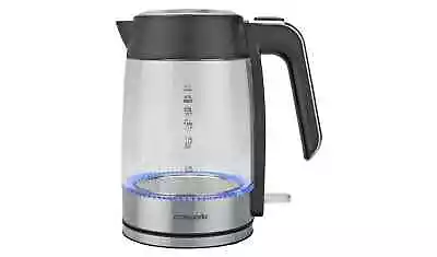 Cookworks 2200W 1.7L Glass & Stainless Steel Illuminating Kettle Clear 7060586 R • £19.99