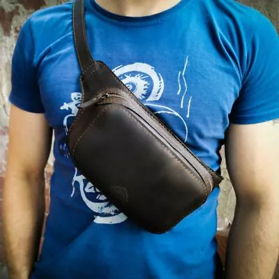 Men's Handmade Leather Bag Banana Unisex • $262.41