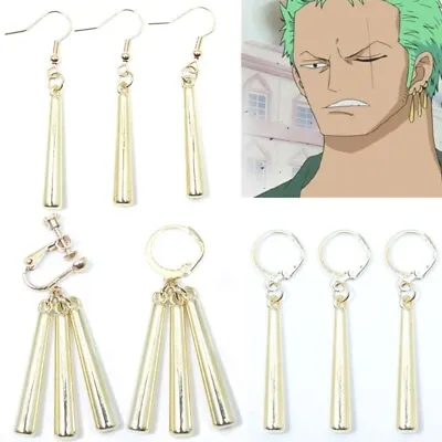 $7 • Buy One Piece Rononoa Zoro Earrings One Piece Zoro Cosplay Anime Earrings Cosplay