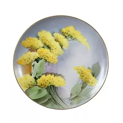 Ginori Italy Milo Studio Hand Painted Plate Yellow Flowers Purple 7.5” • $24.19