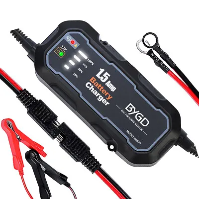 £19.99 • Buy SAE Car Battery Charger Maintainer Motorcycle Trickle Float For 12V Battery