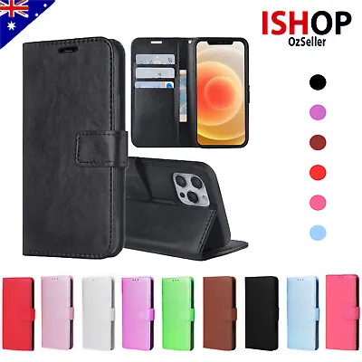 $8.99 • Buy For IPhone XR XS Max XS X 8 7 6 5 S Plus Leather Flip Wallet Case Card Cover