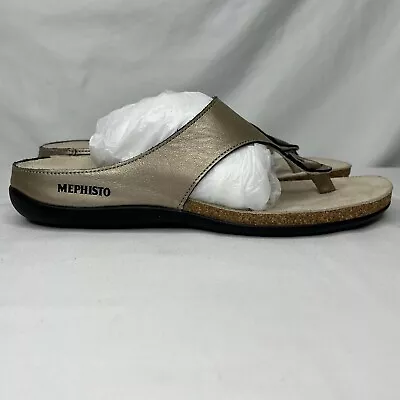 Womens Mephisto Air Relax Sandals Slide Flip Flop Metallic 7420611 US~7 EUR 37 • $24.99