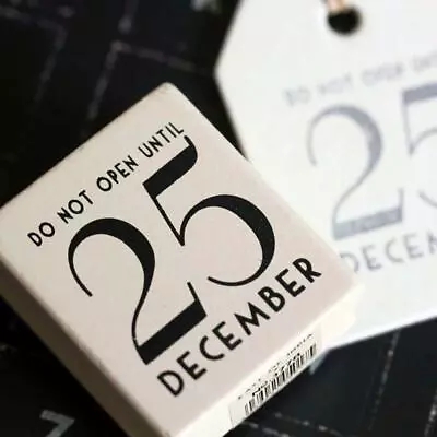 East Of India 'Do Not Open Until 25 December' Rubber Stamp -Christmas • £4.95