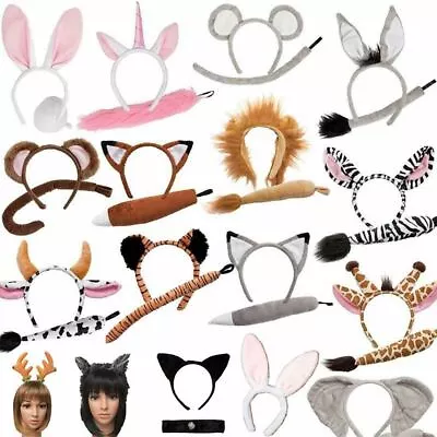 Animal Ears Headband Fairy Alicebands Adults Kids Fancy Dress Party Accessories • £2.25