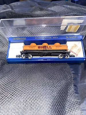 Vintage Bachmann N Scale Shell Oil 4’ Three Dome Tank Car SCCX 1245 • $15