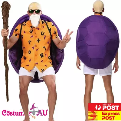 Anime Dragon Ball Master Roshi Cosplay Kame Sennin Costume Suit Full Set • £50.13