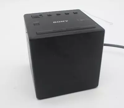 Sony ICF-C1 FM / AM Cube Black Alarm Clock Radio LCD Display • $29