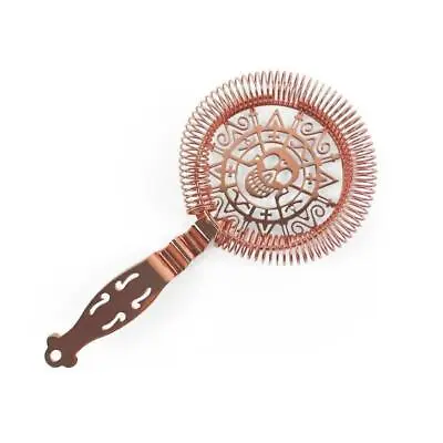 Beaumont Home Bar Mixology Accessories Copper Plated Skull Cocktail Strainer • £13.49