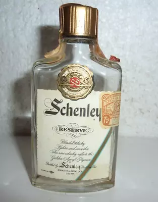 Vintage Schenley Reserve Whisky Empty Miniature Bottle • $9.99