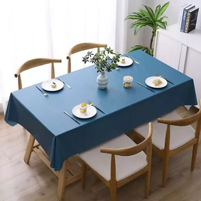 Rectangular PVC Waterproof Table Cover Kitchen Tablecloth Dinning Household • $20.80