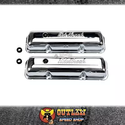 Edelbrock Chrome Valve Covers Fits Ford Fe 352/360/390/406/410/427/428 - Ed4462 • $186.40