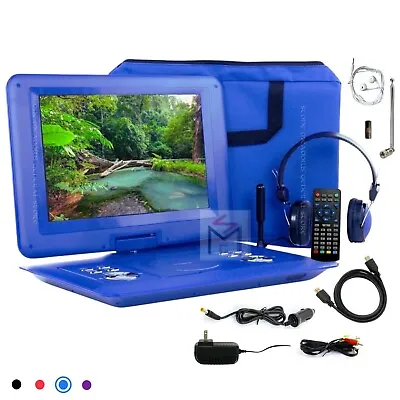 Trexonic 14.1” Blue Portable Folding TV DVD Player Swivel TFT LCD 14 W Warranty • $87.87